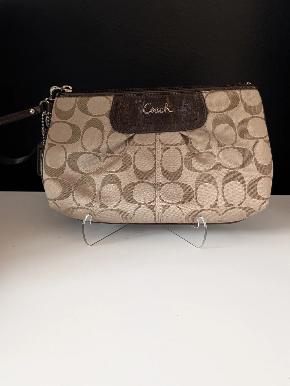 Coach Signature Ashley Crossbody Satchel and Matching Wristlet
